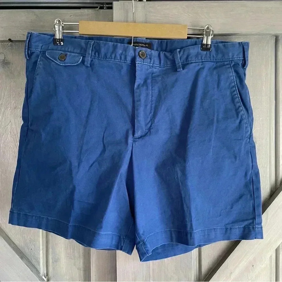 Banana Republic‎ Factory Men’s Blue Lived in Chino Short- size 38 - Picture 1 of 7